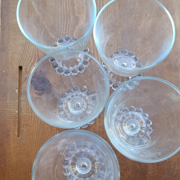 Vintage Anchor Hocking Berwick Vintage Boopie clear water goblets - Picture 2 of 8